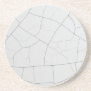 White stone cracks coaster