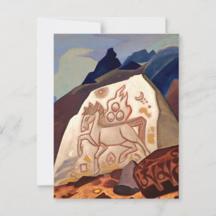“White Stone - Horse of Happiness” by Nicholas Roe Postcard