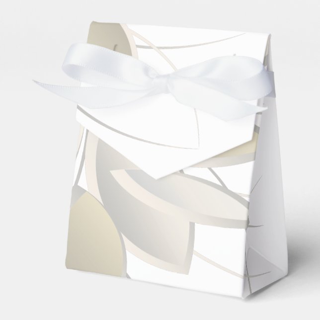 white stone petals favour box (Front Side)