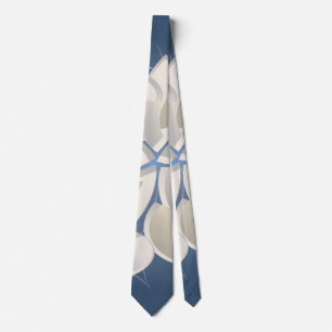 white stone petals tie