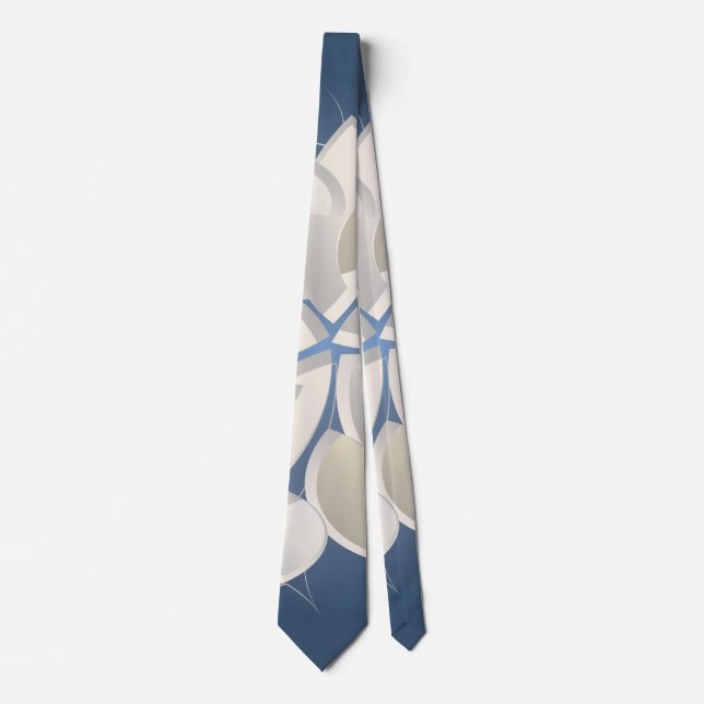 white stone petals tie (Front)