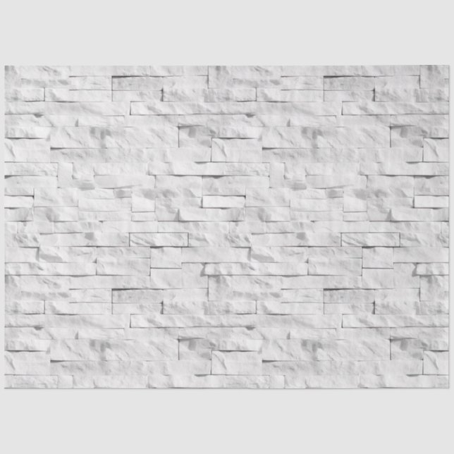 White Stone Textures Design 1 Tissue Paper (Front)