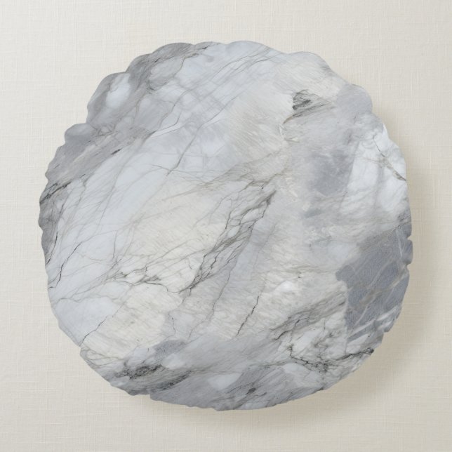 White Stone Textures Design Series 2 Round Cushion (Front)