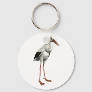 White Stork Key Ring