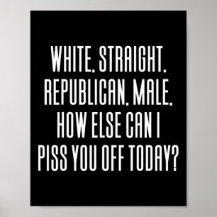 White Straight Republican Male 3 Poster