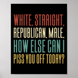 White Straight Republican Male Poster