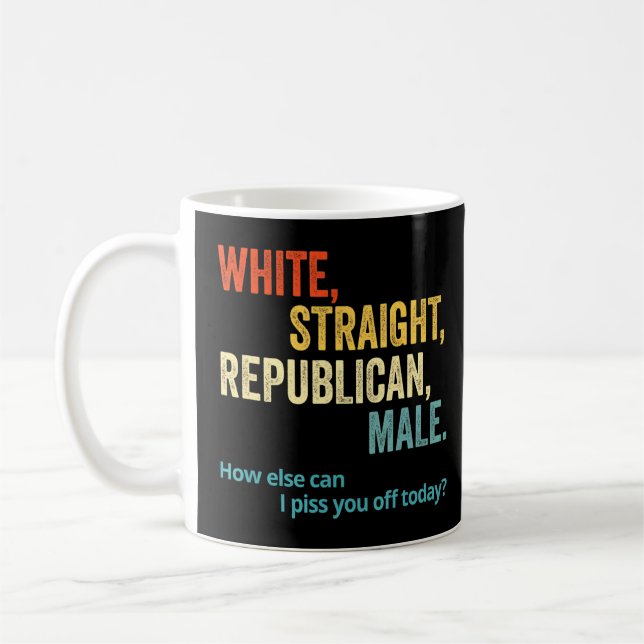 White Straight Republican Male - Republican 1  Coffee Mug (Left)