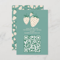 White Strawberry Pineberry BRIDAL SHOWER QR code