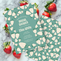 White Strawberry Pineberry CUSTOM Bridal Shower