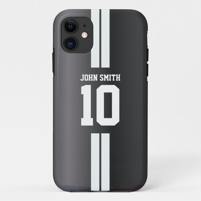 White Stripe Soccer Jersey Dark iPhone 5 Case (Back)