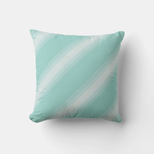 White Striped Blue Green Template Modish Colours Cushion