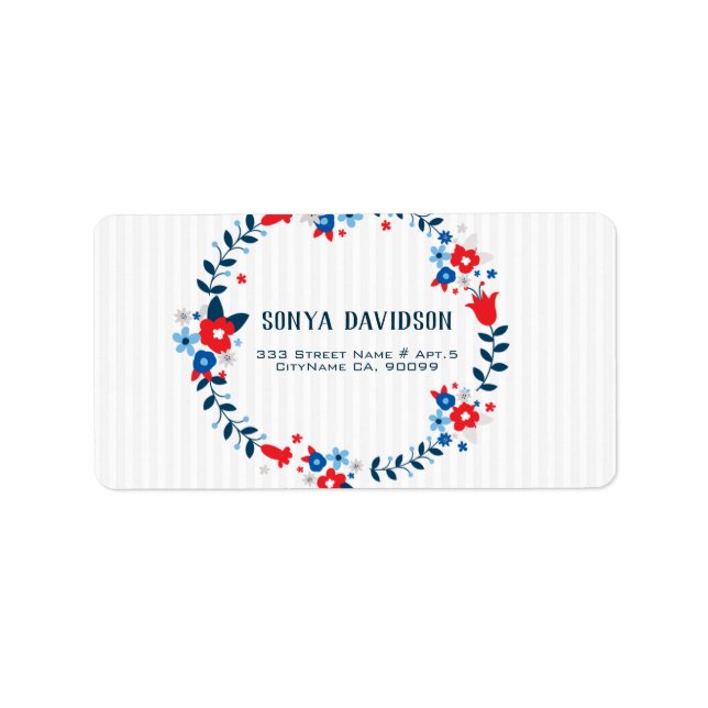White Stripes And Wreath Label (Front)