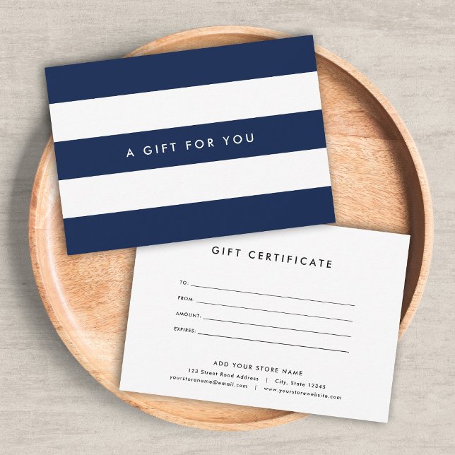 White Stripes & Custom Colour Gift Certificate (Creator Uploaded)