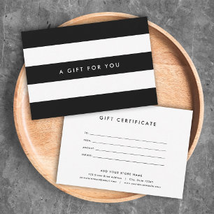 White Stripes & Custom Colour Gift Certificate