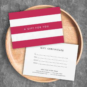 White Stripes & Custom Colour Gift Certificate