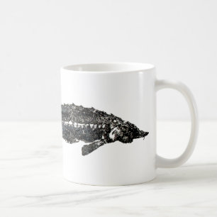 White Sturgeon Gyotaku-40-Item Coffee Mug
