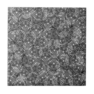 White Sugar Skulls    Ceramic Tile