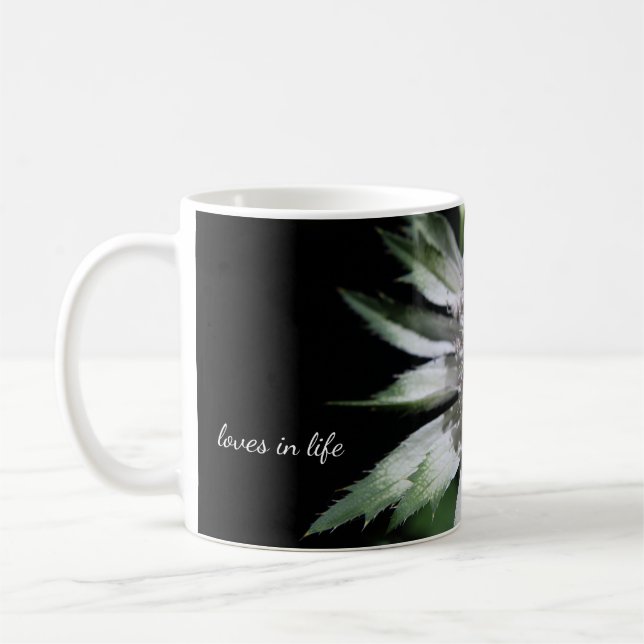 White Summer Flower Coffee Mug (Left)