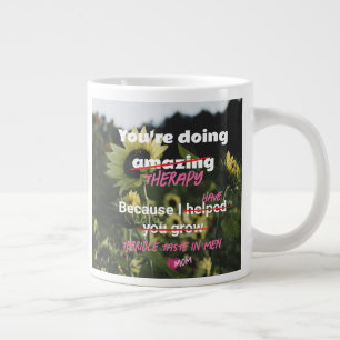 White Sunflower Coffee Mug From Mum Funny