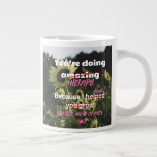 White Sunflower Coffee Mug From Mum Funny