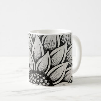 White Sunflower Mug