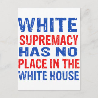 white supremacy design postcard