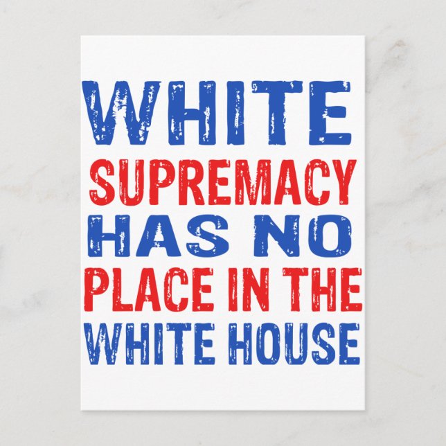 white supremacy design postcard (Front)
