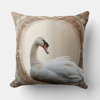 *~* White Swan Art Nouveau SC1 ethereal Cushion
