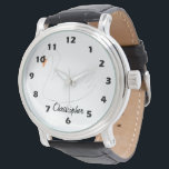 White Swan Design Personalised Watch<br><div class="desc">Wrist watch swan design. You can customise this watch with any text of your choice. Should you require any help with customising then contact us through the message link on this page. Swan wrist watch</div>