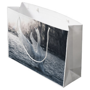 White Swan Nature Photograph Large Gift Bag