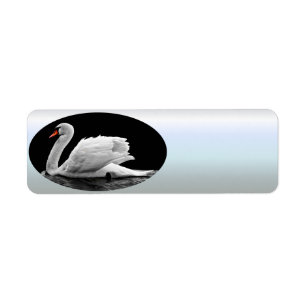 White Swan on Lake Return Address Label