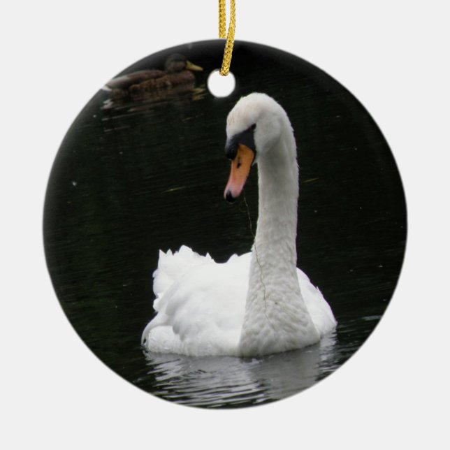 White Swan Ornament (Front)