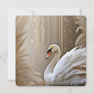 *~* White Swan SC1 Majestic Beautiful Holiday Card