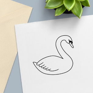 White Swan Self-inking Stamp