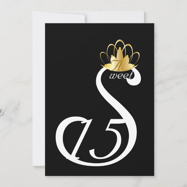 White Swan Sweet Fifteen Coronation_ Customise Invitation (Front)