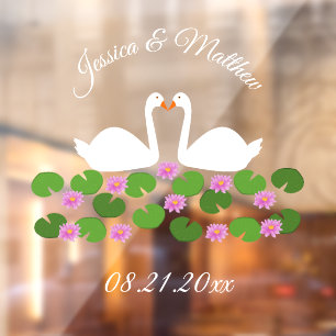 White Swans and Water lilies Wedding Custom