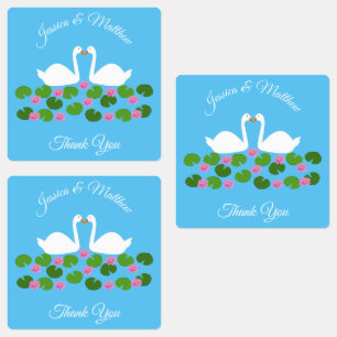 White Swans and Water lilies Wedding Custom