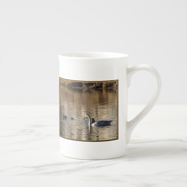 White Swans Bone China Mug (Right)