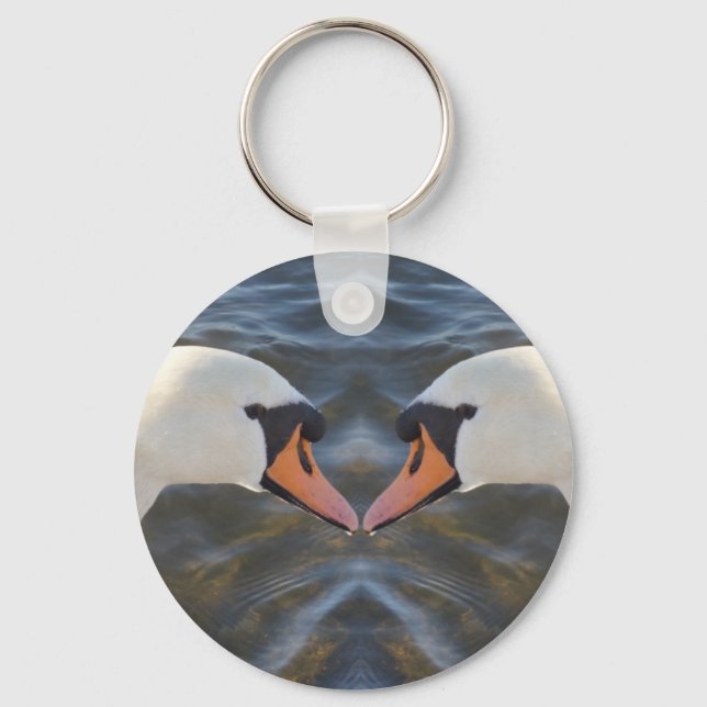 White Swans Keychain (Front)