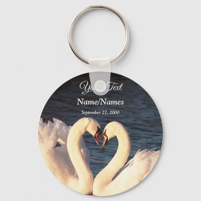 White Swans Keychain (Front)