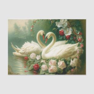 White Swans Tissue Paper