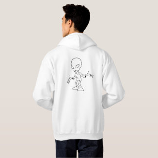 White Sweat with hood design alien Hoodie