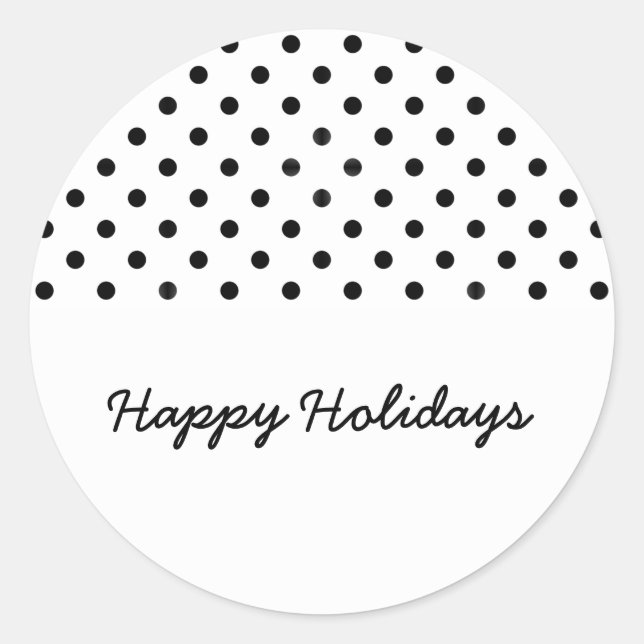 White Sweet Polka Dot Holiday Stickers (Front)