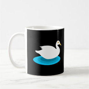 White swimming duck  coffee mug