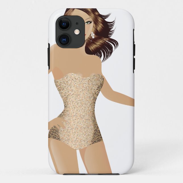 White Swimsuit Girl iPhone 5 Barely There™ Case-Mate iPhone Case (Back)