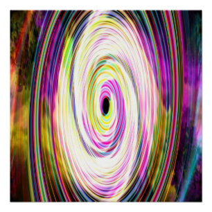 White Swirl Cosmic Rays Perfect Poster
