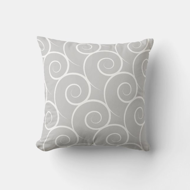 White Swirl Customisable Colour Cushion (Front)