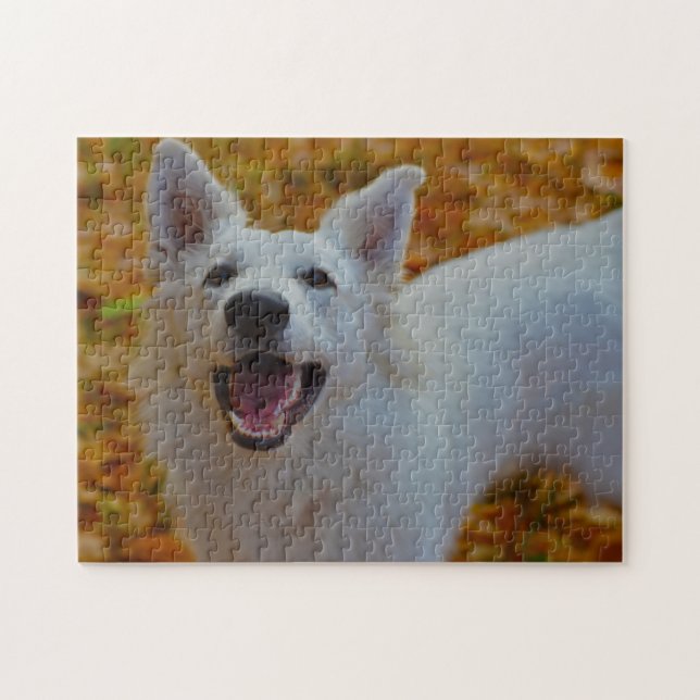 White Swiss Shepherd Dog Jigsaws. Jigsaw Puzzle (Horizontal)