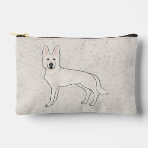 White Swiss Shepherd White GSD Cute Cartoon Dog Accessory Pouch