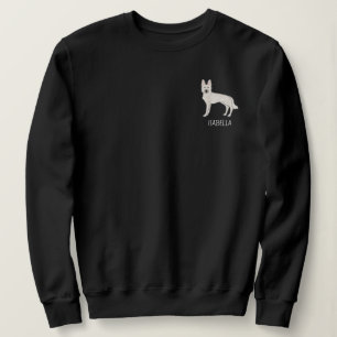 White Swiss Shepherd White GSD With Custom Text Sweatshirt